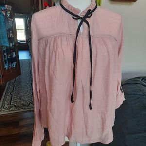 Active USA blouse - Large - pink & black